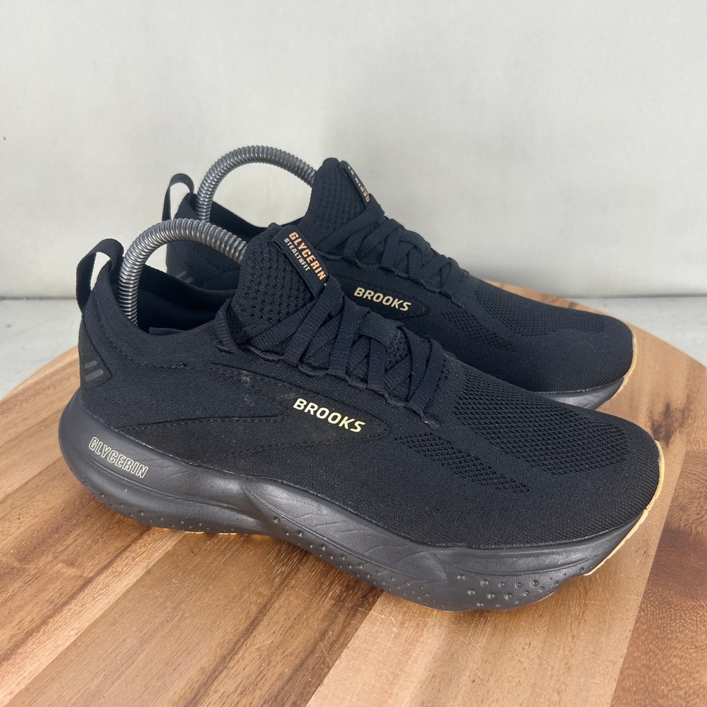 Brooks Glycerin StealthFit 21 Womens Running Shoes Black Gold 1204101B056 8.5 B